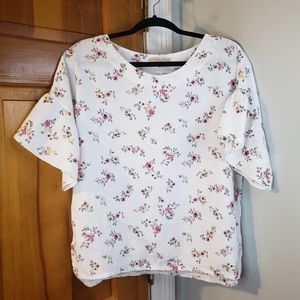 Bellambra Women's 100% Linen Floral Top Made in Italy